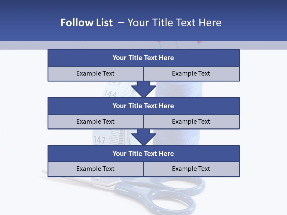 Scissors Button Material PowerPoint Template