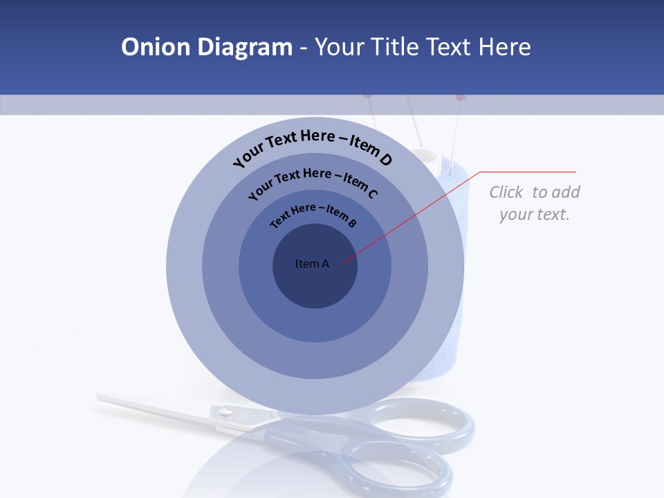 Scissors Button Material PowerPoint Template