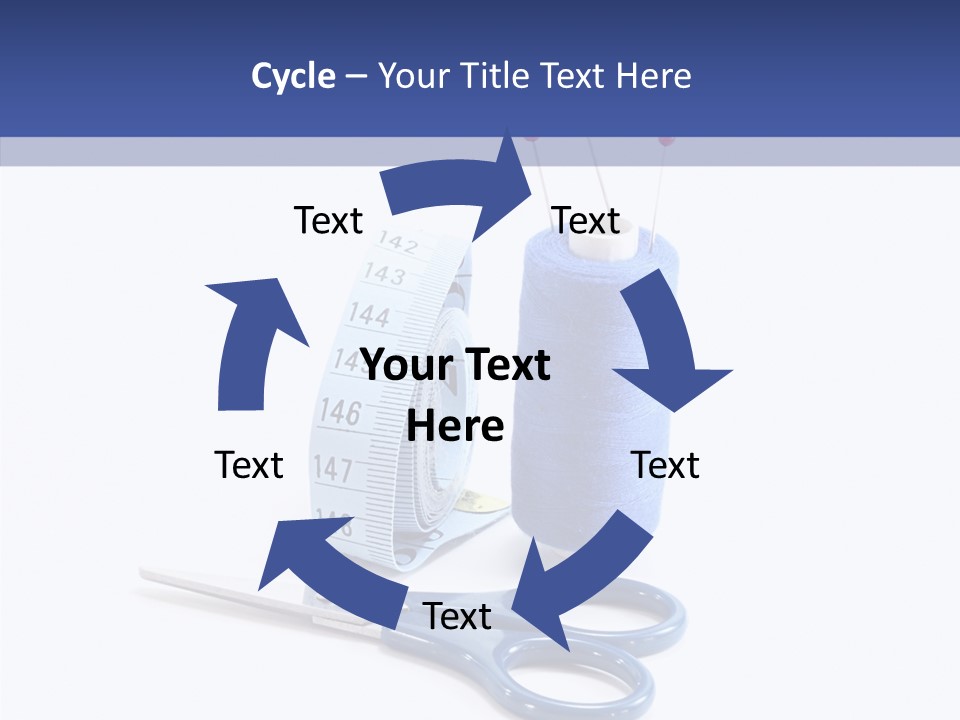 Scissors Button Material PowerPoint Template