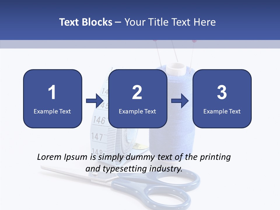 Scissors Button Material PowerPoint Template