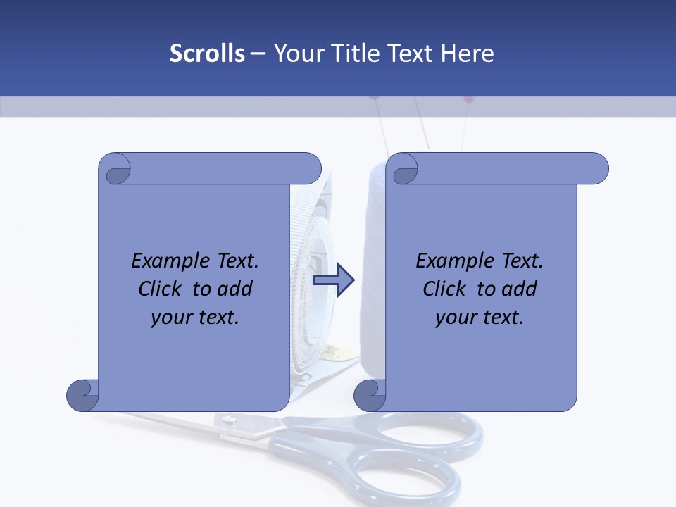 Scissors Button Material PowerPoint Template