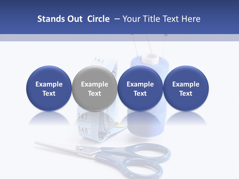 Scissors Button Material PowerPoint Template