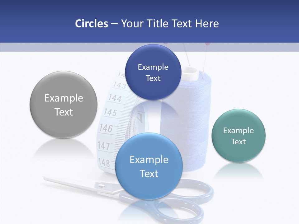 Scissors Button Material PowerPoint Template