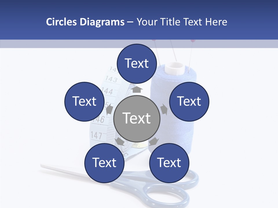 Scissors Button Material PowerPoint Template