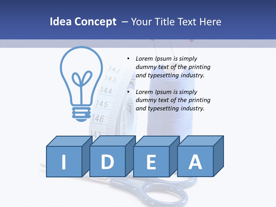 Scissors Button Material PowerPoint Template