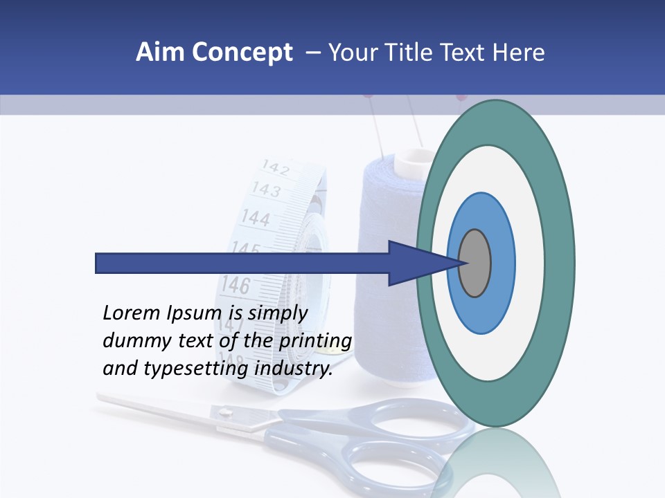 Scissors Button Material PowerPoint Template