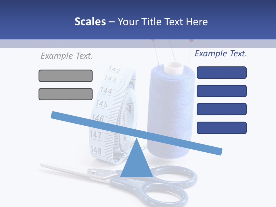 Scissors Button Material PowerPoint Template