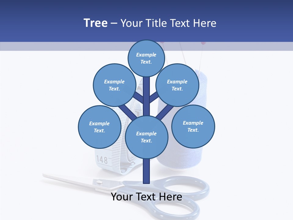 Scissors Button Material PowerPoint Template