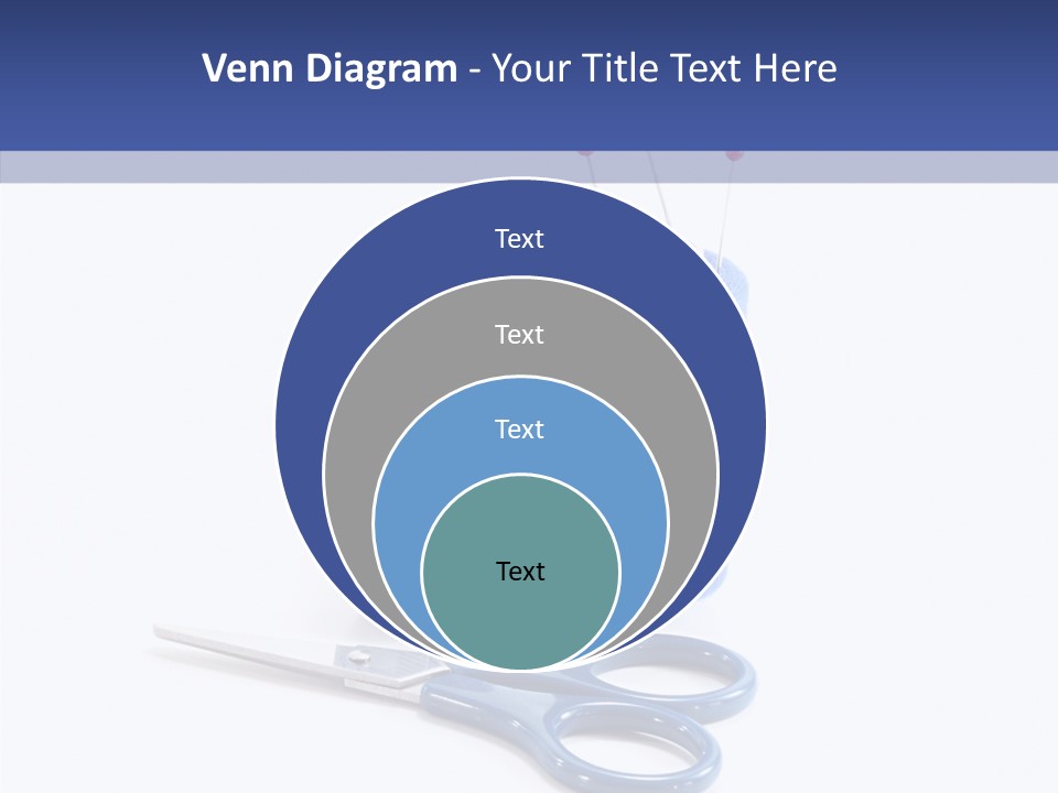 Scissors Button Material PowerPoint Template
