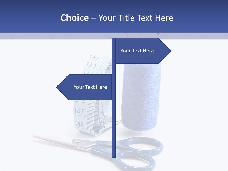 Scissors Button Material PowerPoint Template