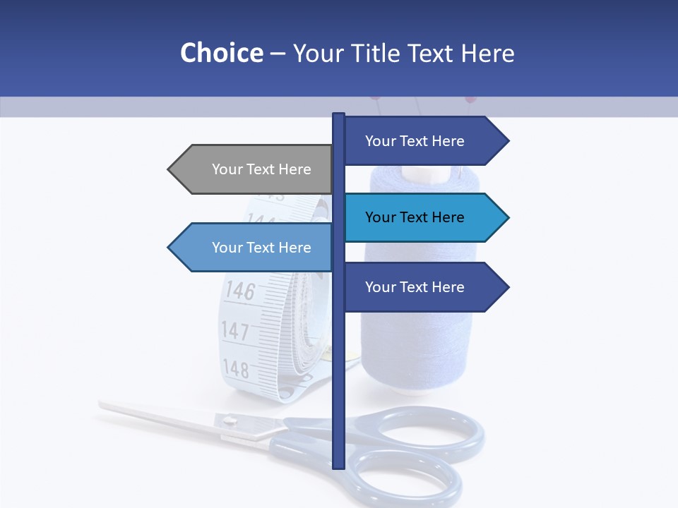 Scissors Button Material PowerPoint Template