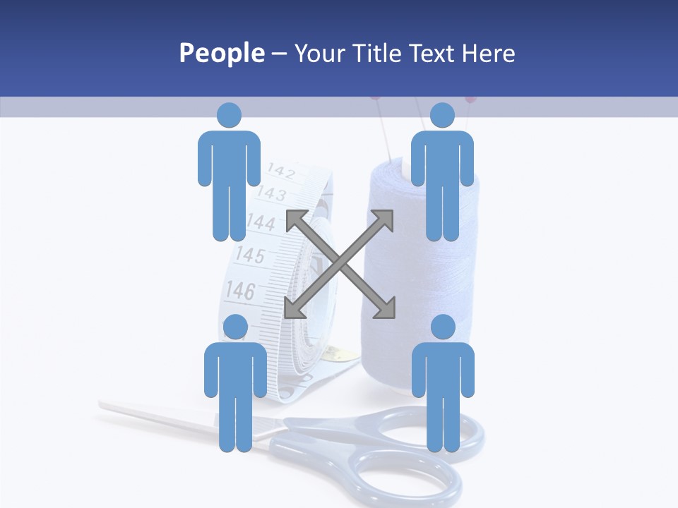 Scissors Button Material PowerPoint Template