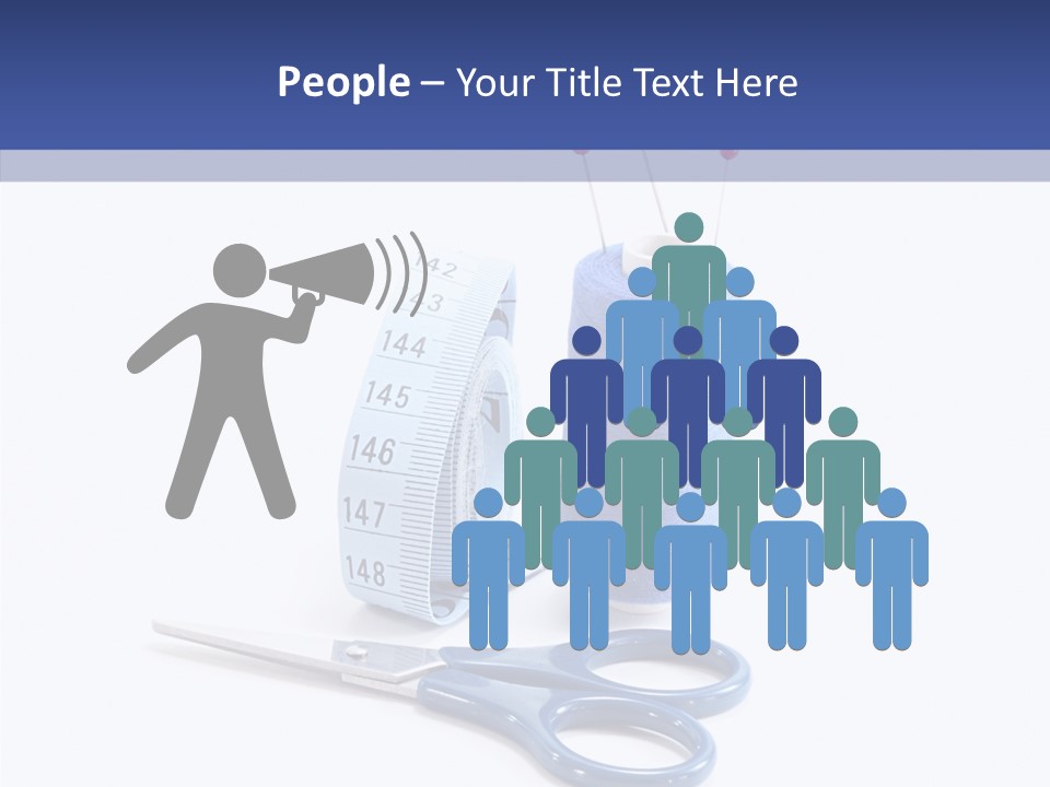 Scissors Button Material PowerPoint Template