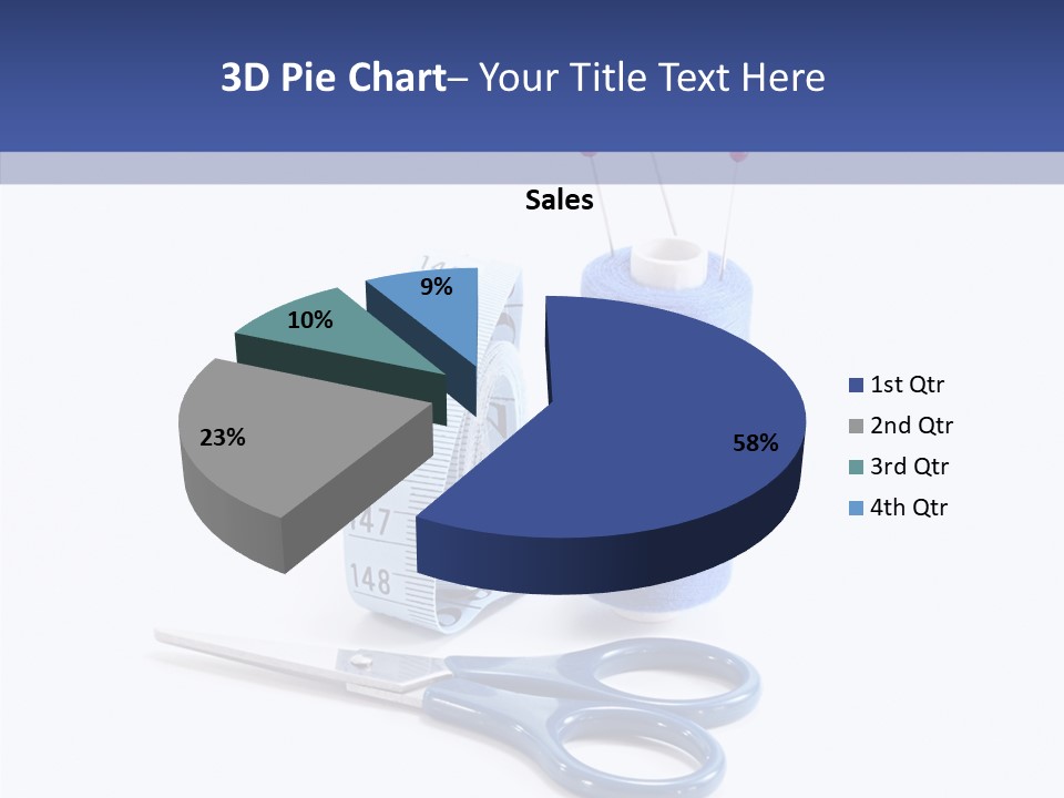 Scissors Button Material PowerPoint Template
