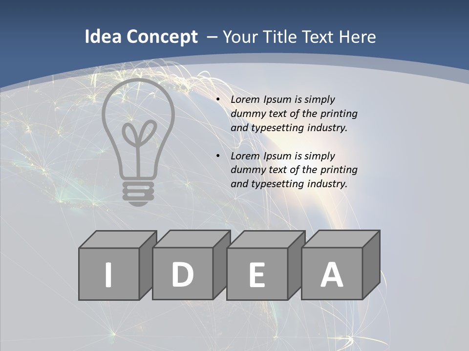World Map Internet PowerPoint Template