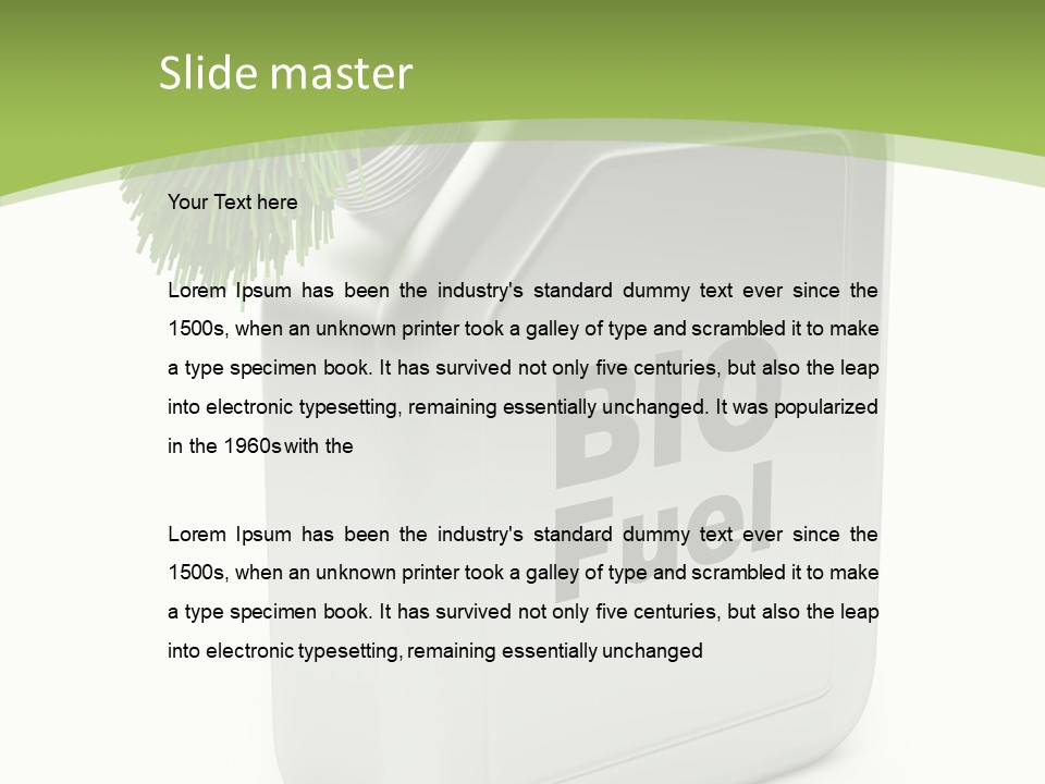 Power Biofuel Oil PowerPoint Template