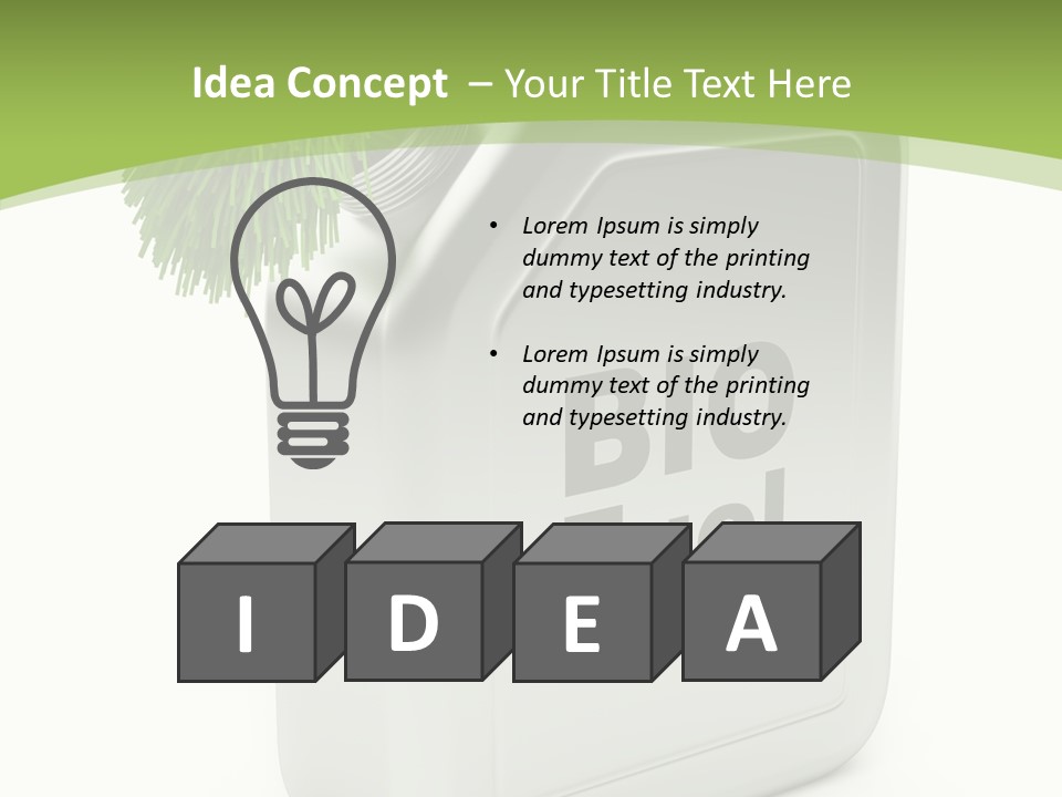 Power Biofuel Oil PowerPoint Template