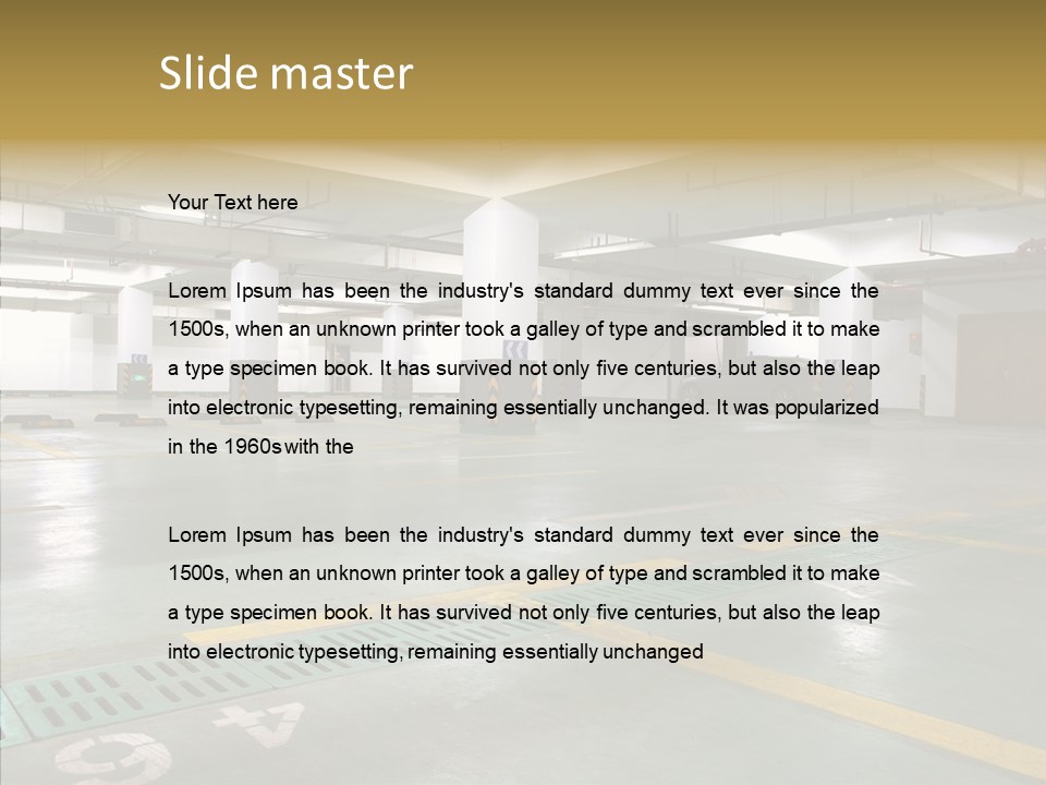Car Basement City PowerPoint Template