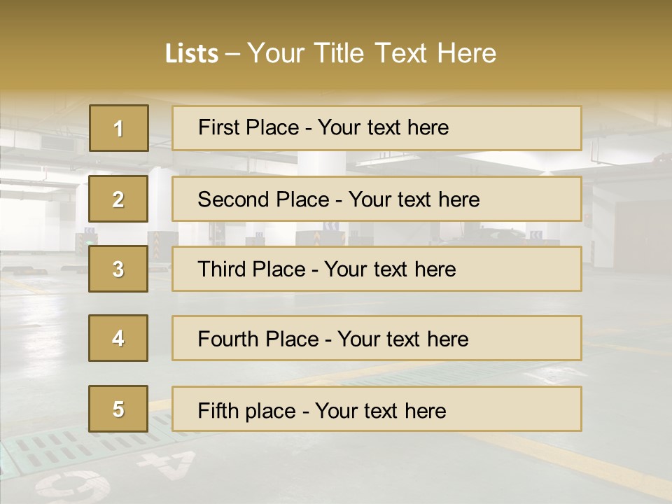 Car Basement City PowerPoint Template