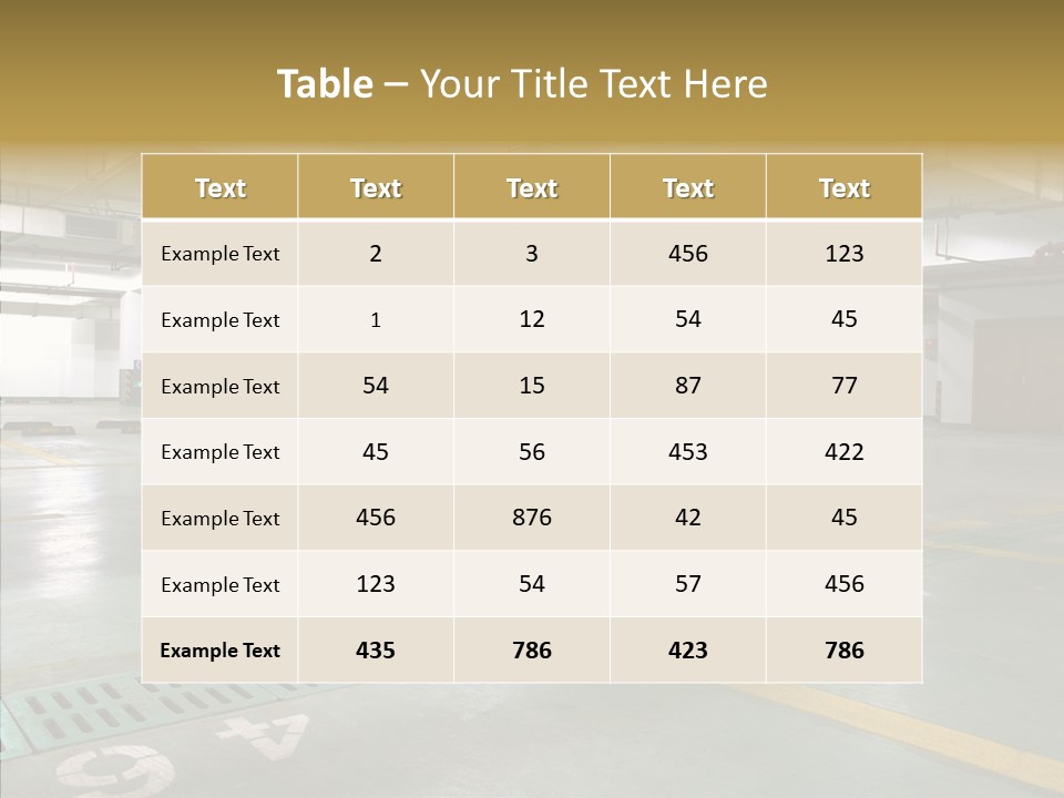 Car Basement City PowerPoint Template