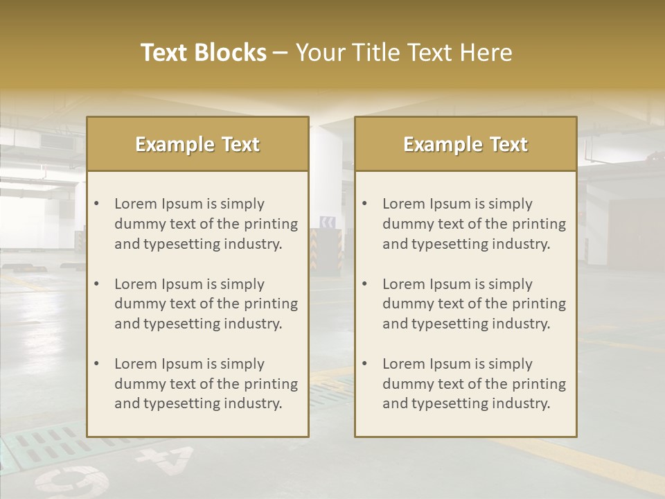 Car Basement City PowerPoint Template