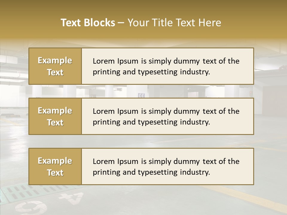 Car Basement City PowerPoint Template