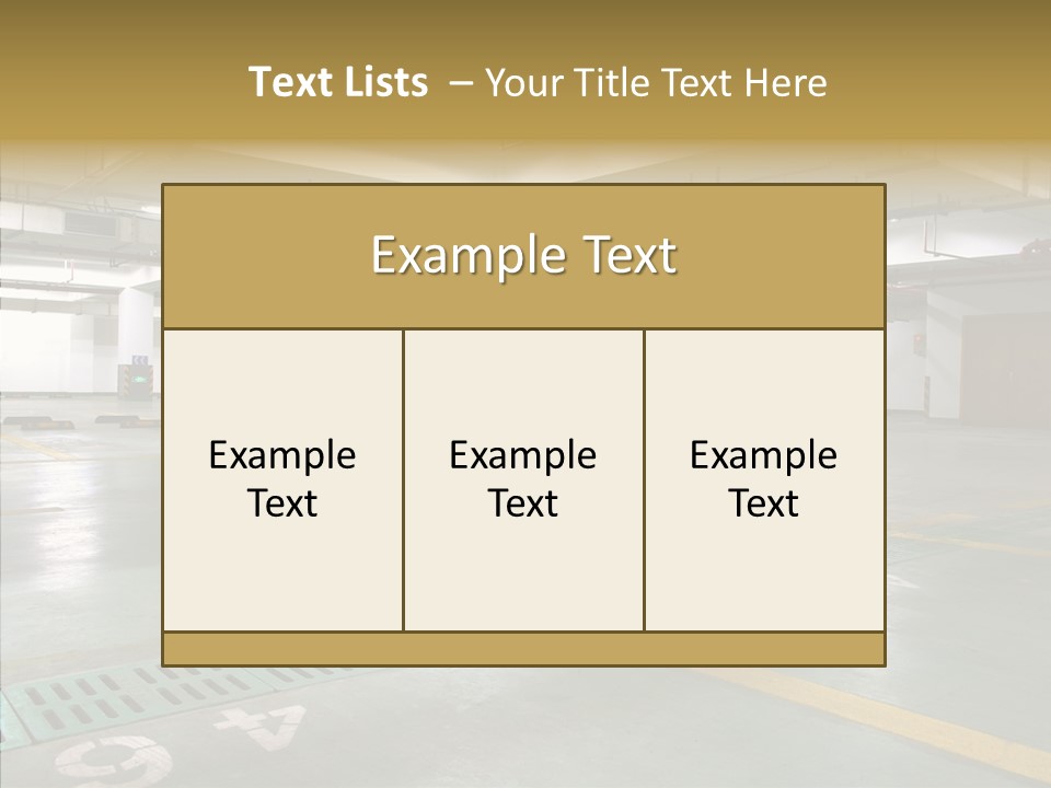 Car Basement City PowerPoint Template