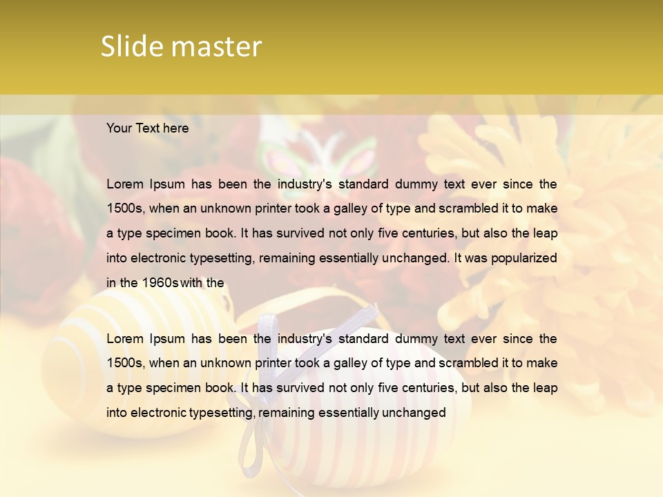 White Springtime Pattern PowerPoint Template