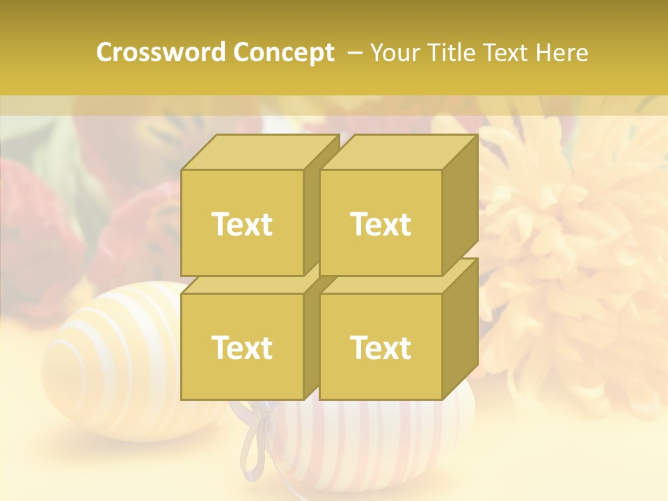White Springtime Pattern PowerPoint Template