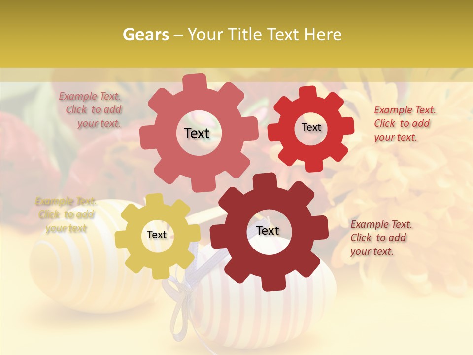 White Springtime Pattern PowerPoint Template