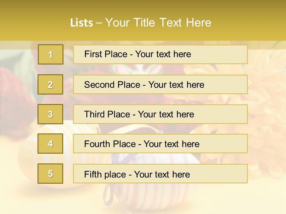 White Springtime Pattern PowerPoint Template