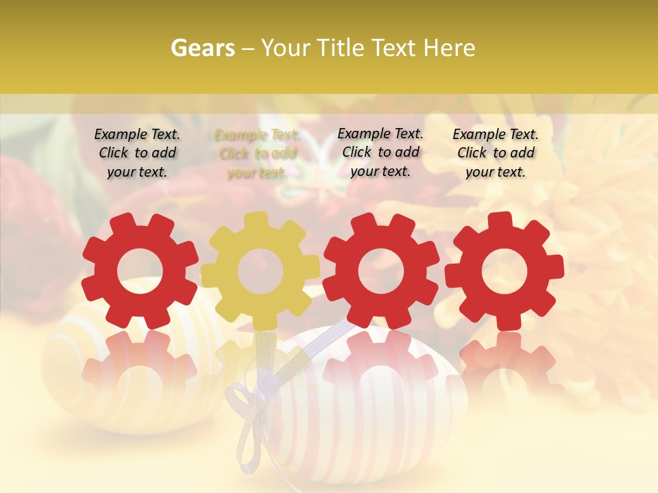 White Springtime Pattern PowerPoint Template