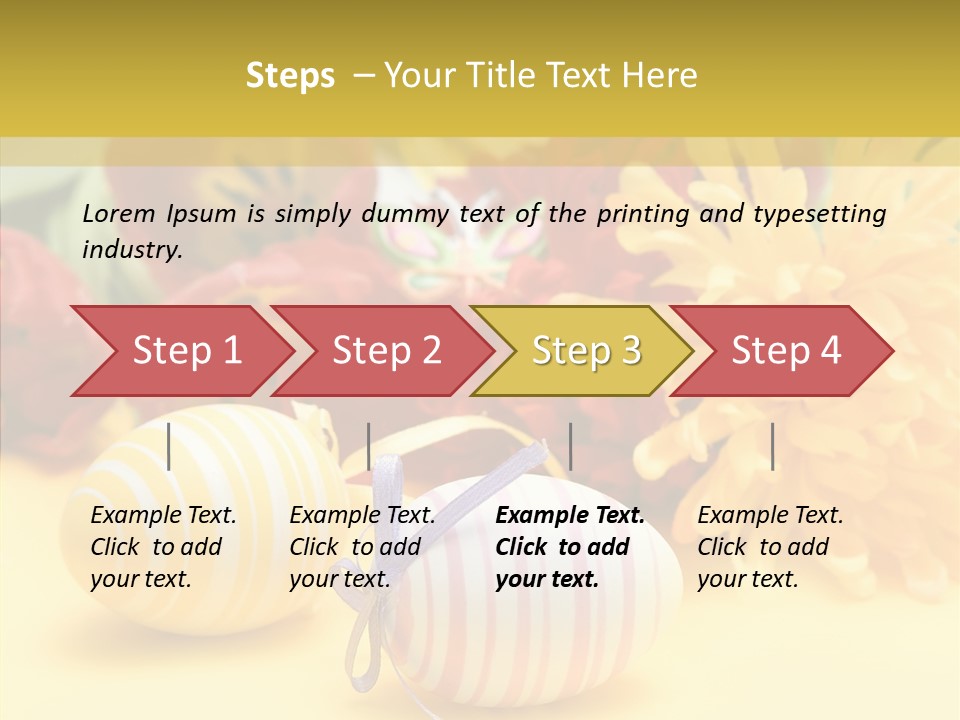 White Springtime Pattern PowerPoint Template