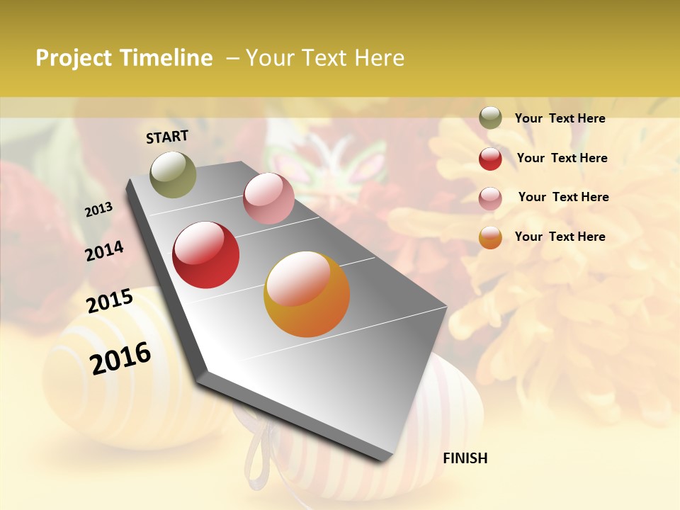 White Springtime Pattern PowerPoint Template