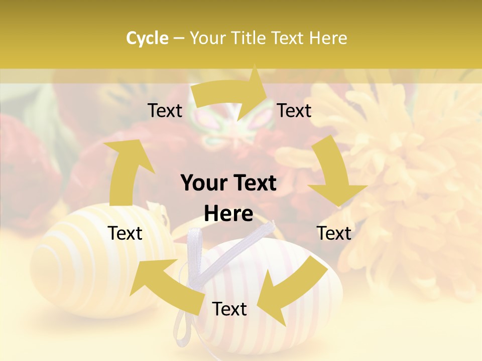 White Springtime Pattern PowerPoint Template