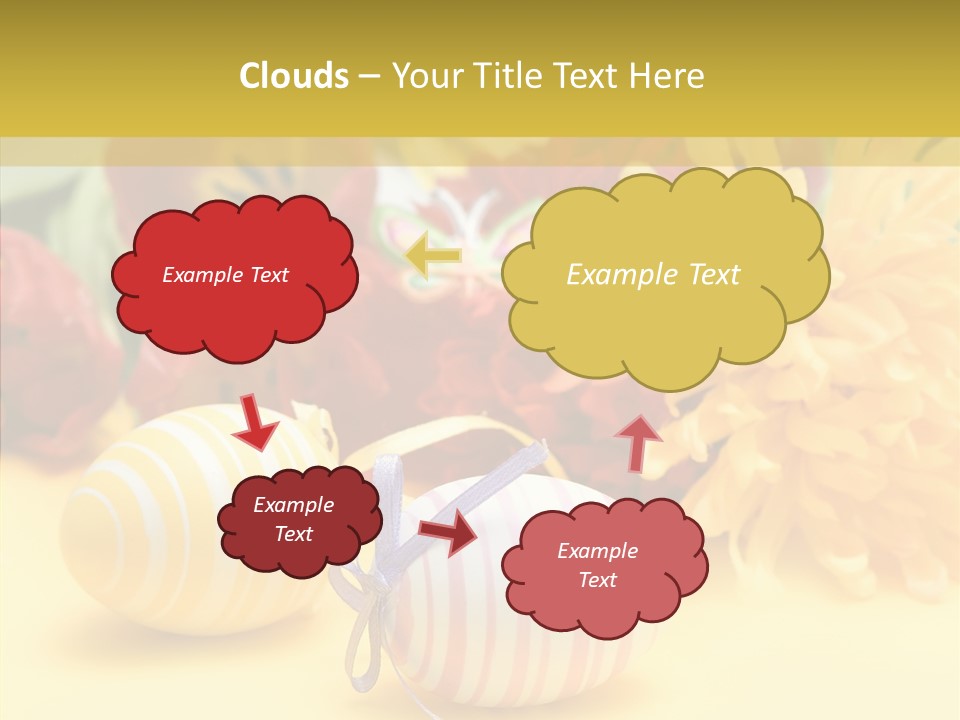 White Springtime Pattern PowerPoint Template