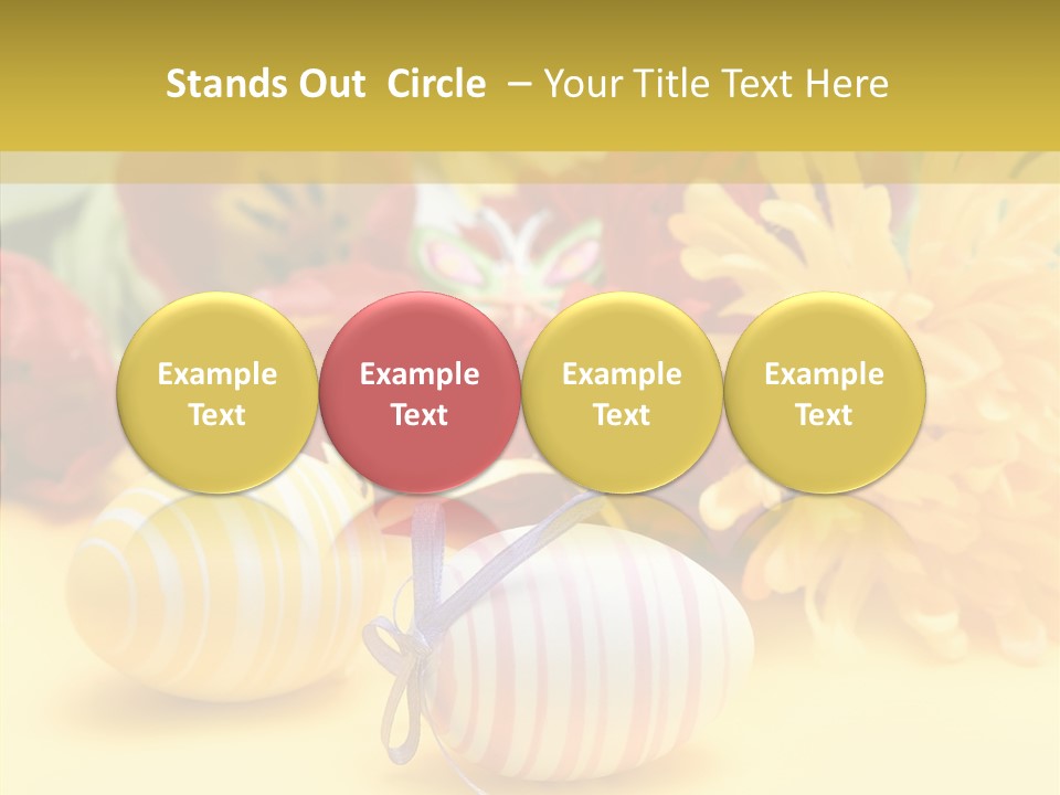 White Springtime Pattern PowerPoint Template