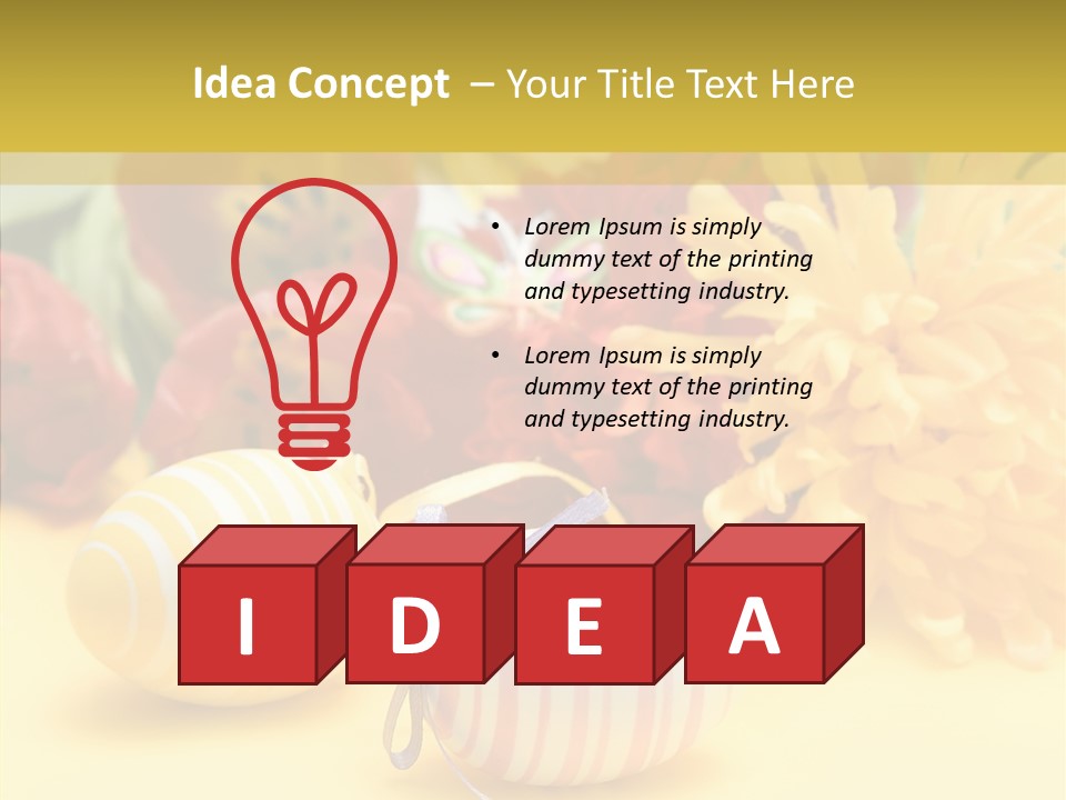 White Springtime Pattern PowerPoint Template