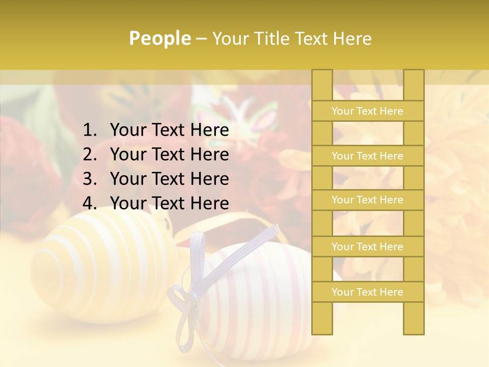 White Springtime Pattern PowerPoint Template