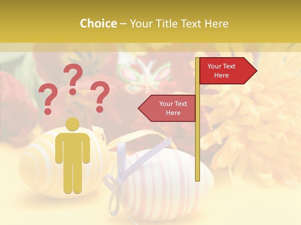 White Springtime Pattern PowerPoint Template