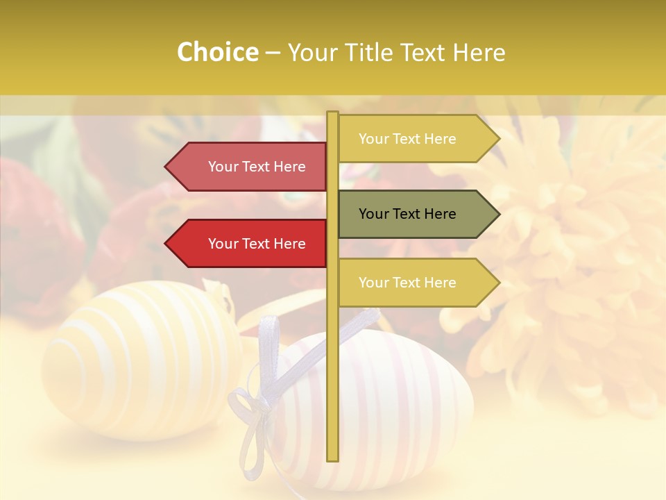 White Springtime Pattern PowerPoint Template