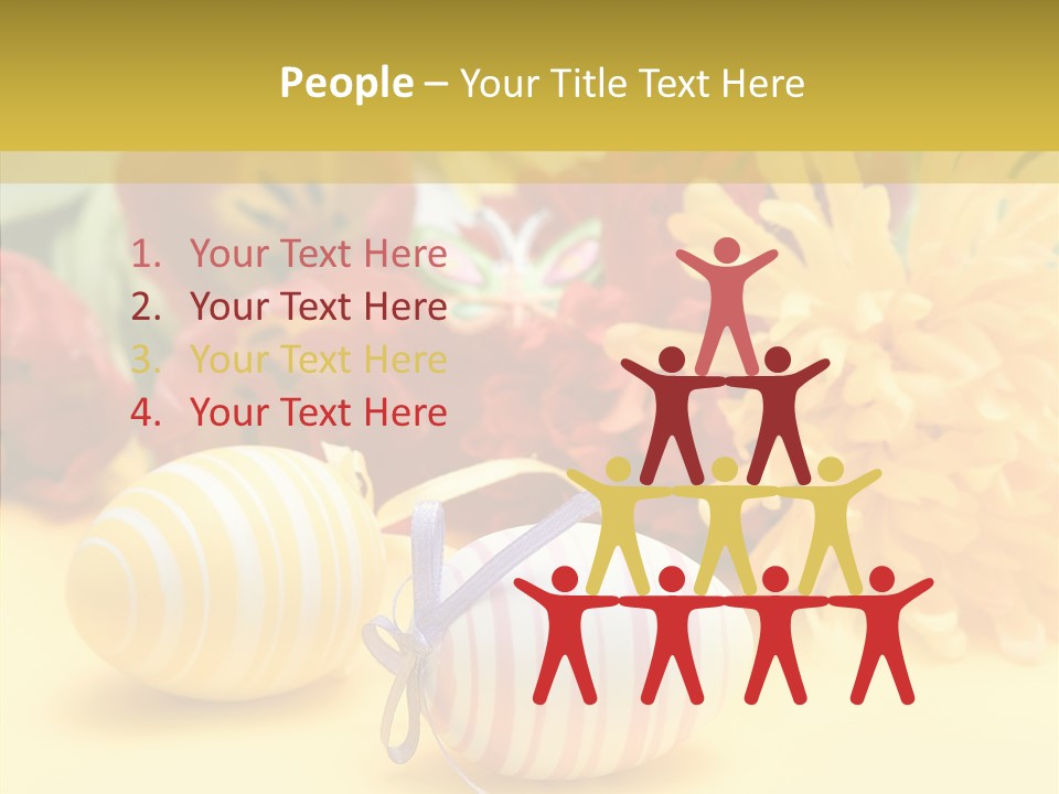 White Springtime Pattern PowerPoint Template