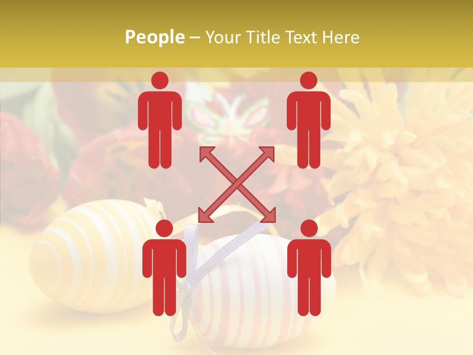 White Springtime Pattern PowerPoint Template