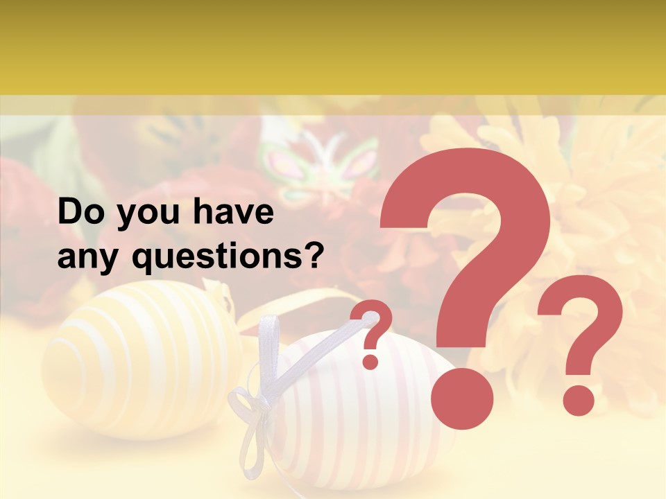 White Springtime Pattern PowerPoint Template