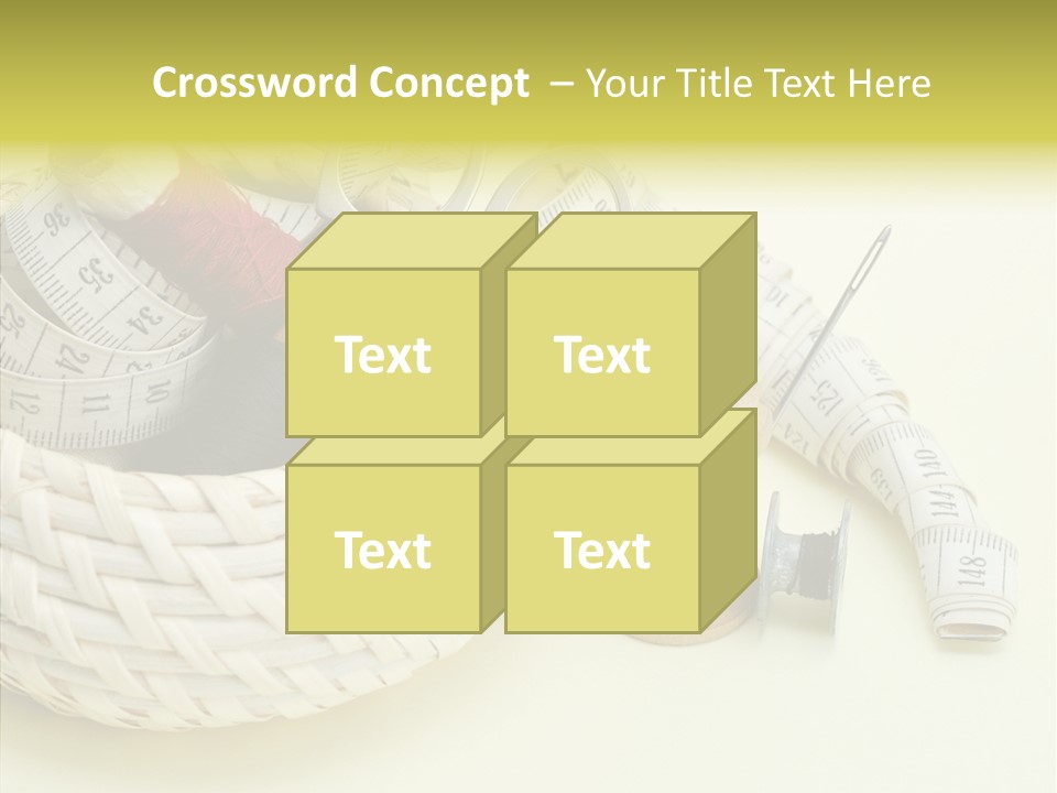 Work Knitting Scissors PowerPoint Template