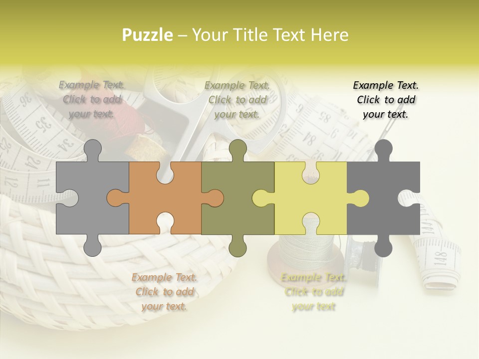 Work Knitting Scissors PowerPoint Template