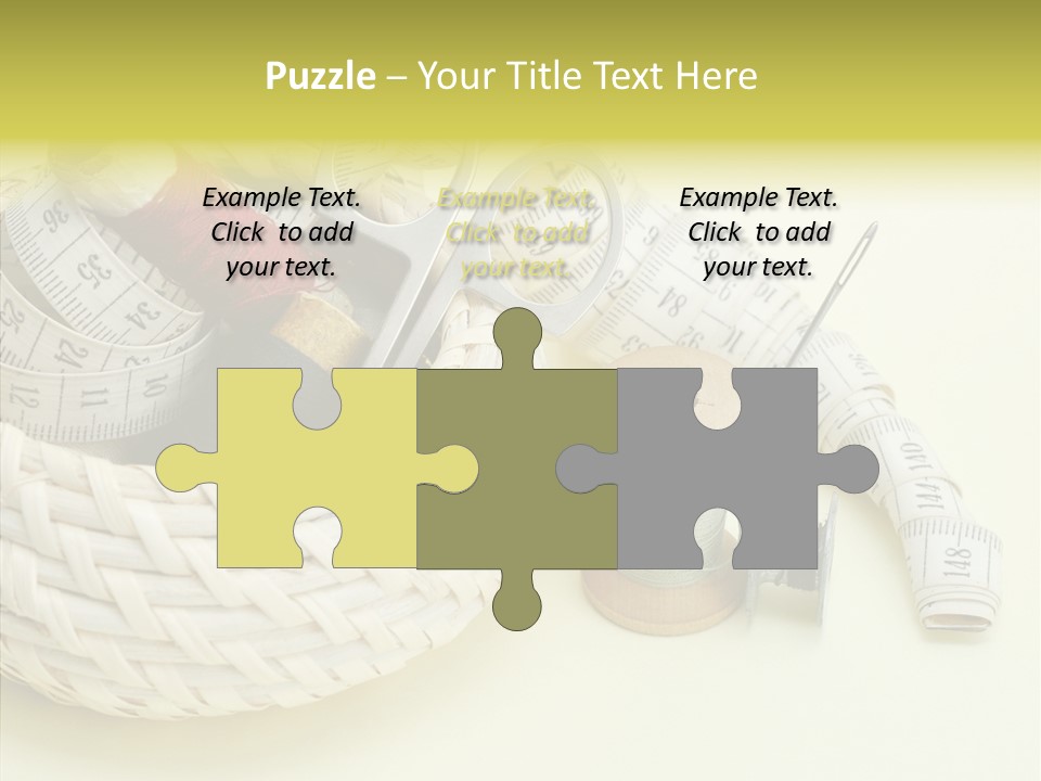 Work Knitting Scissors PowerPoint Template