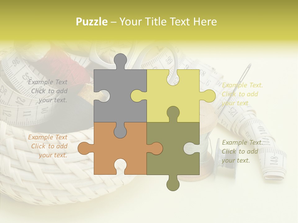 Work Knitting Scissors PowerPoint Template