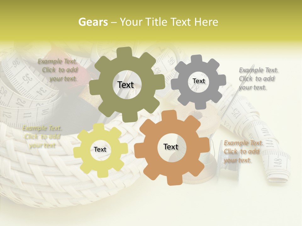 Work Knitting Scissors PowerPoint Template