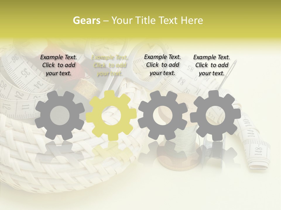 Work Knitting Scissors PowerPoint Template